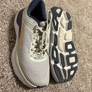 Hoka Gray and Navy Athletic Shoes
